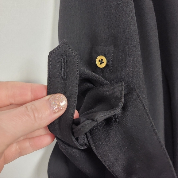 Sharagano Black Button-Down Dress NWOT #2629 - Picture 5 of 13